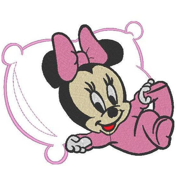 Applique pillow and Minnie Mouse Machine Embroidery Designs Mickey Mouse INSTANT DOWNLOAD