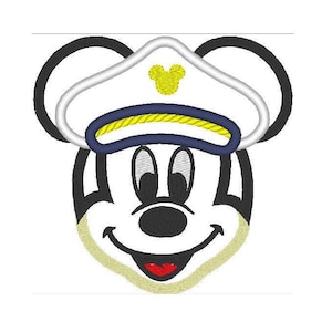 Design de apliques de bordado à máquina do Mickey - DONWLOAD INSTANTÂNEO