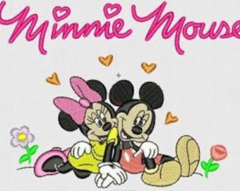 Minnie and Mickey Mouse Embroidery Machine Designs - Instant Donwload