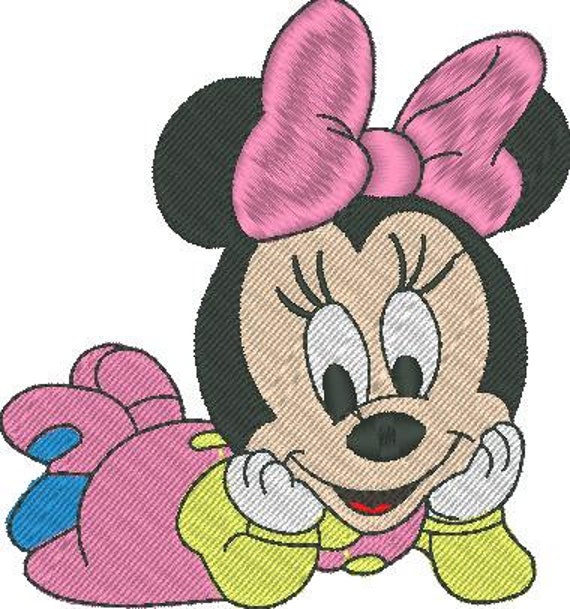 Minnie Mouse Bebe Machine A Broder Des Dessins Mickey Mouse Etsy Canada