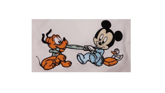 Mickey Pluto Canard Bebe Bain Broderie Canard Telecharger Etsy
