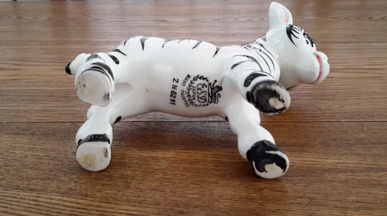 Vintage HTF Made in Japan ESD ZN6291 Anthropomorphic Ceramic Zebra