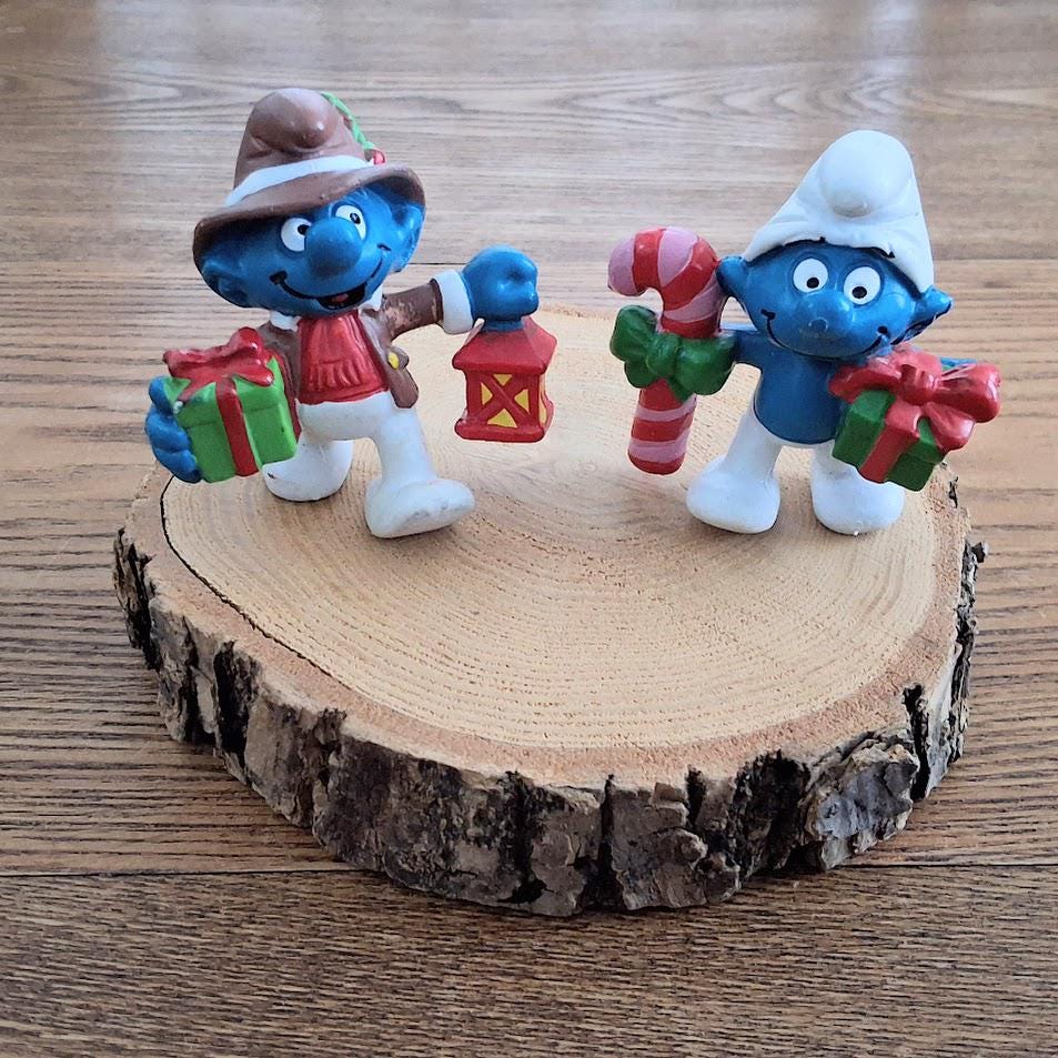 Figurine Schtroumpf Bonhomme De Neige – Céramique – Wallace Berrie 1982 – RARE