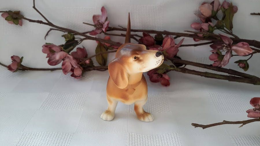 Vintage Royal Dux Czech Dachshund Dog Ceramic Figurine - Etsy