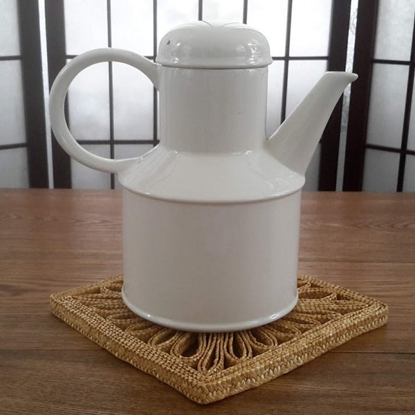 Vintage Midwinter England ''Stonehenge'' All-White Ceramic Coffee Server Pot