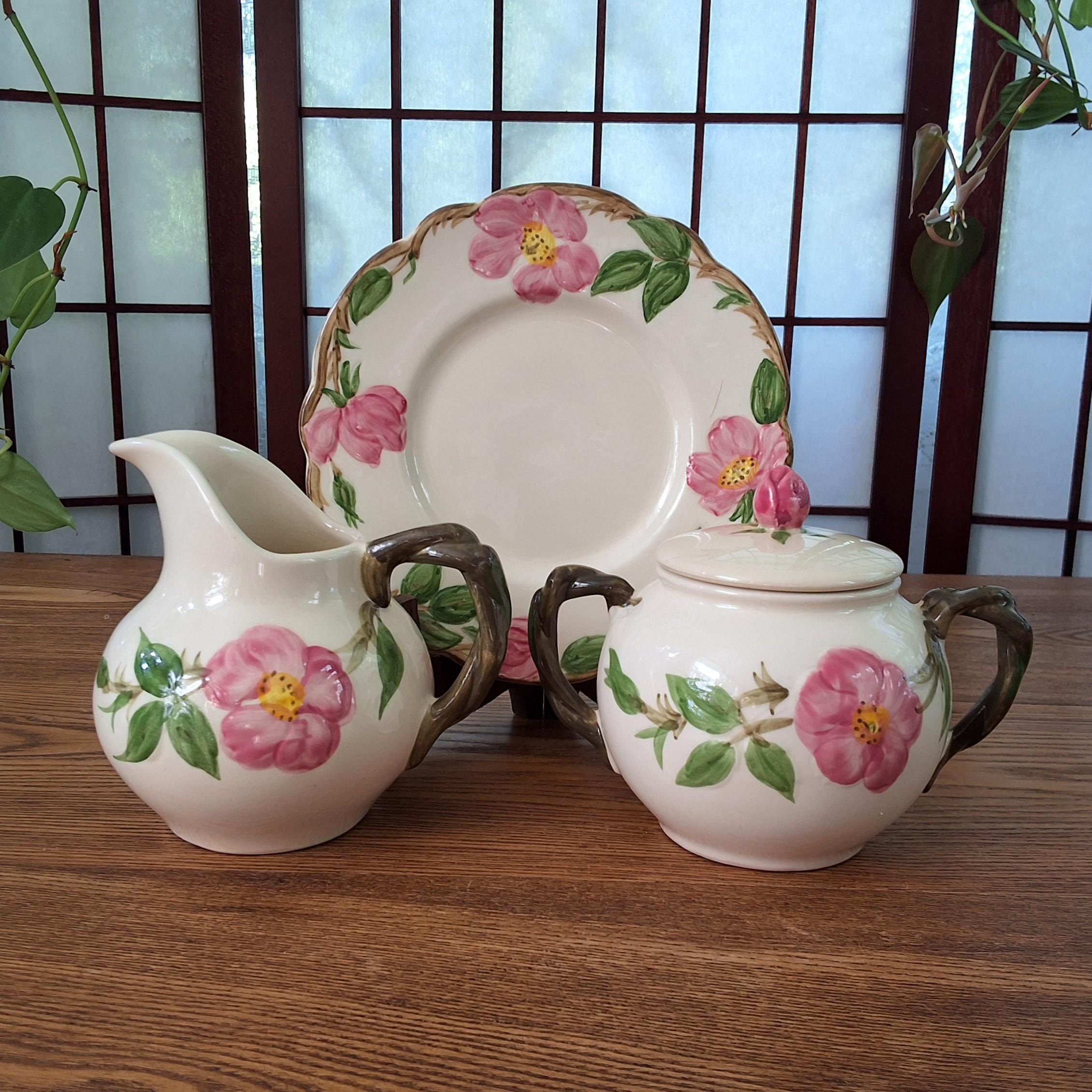 Vintage Franciscan U.S.A. ''desert Rose'' Pattern Set of Cream