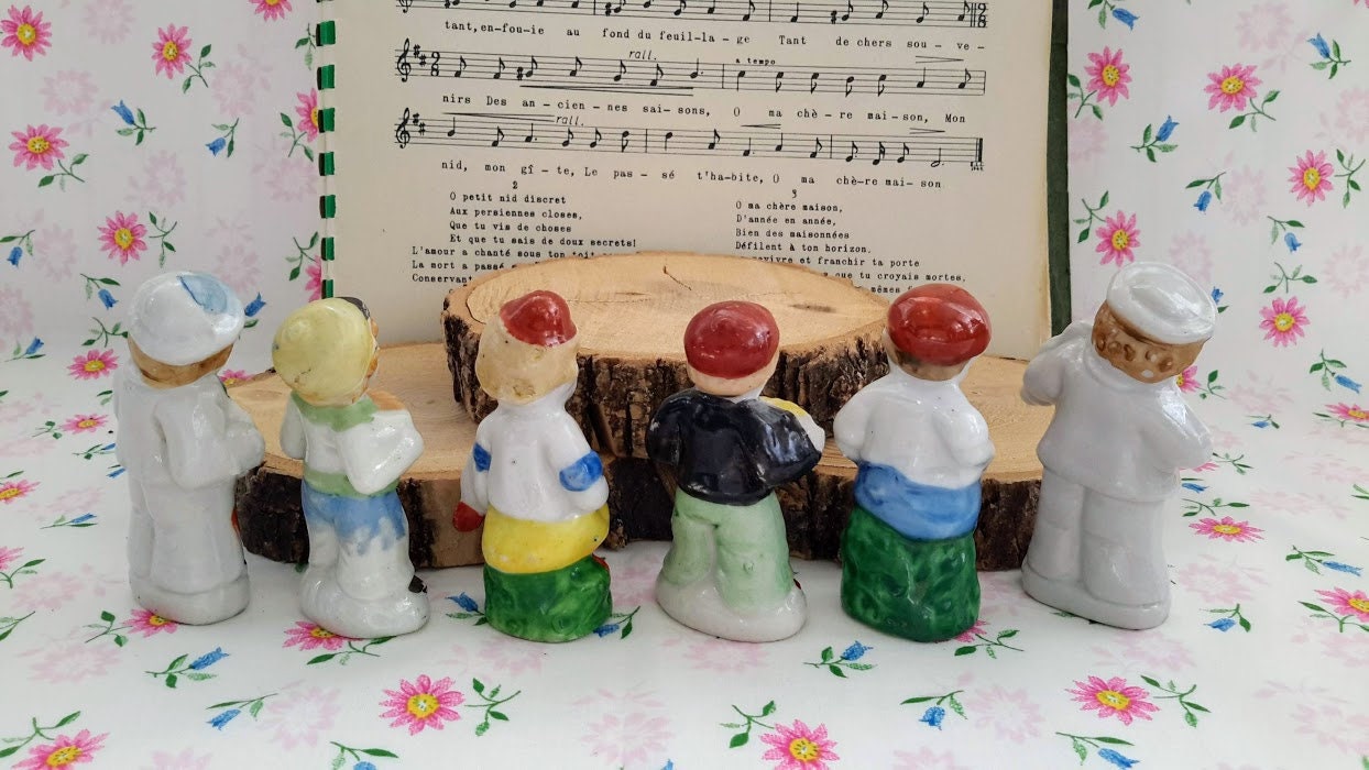 Vintage Grouping of Six (6) Made in Japan Boy Musician/boy
