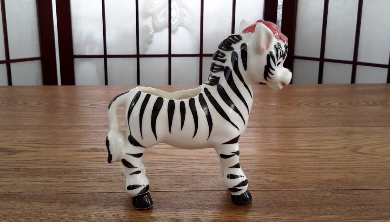 Vintage HTF Made in Japan ESD ZN6291 Anthropomorphic Ceramic Zebra