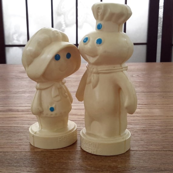 Vintage Pillsbury Doughboy 1974 Plastic Poppin' Fresh and Poppie