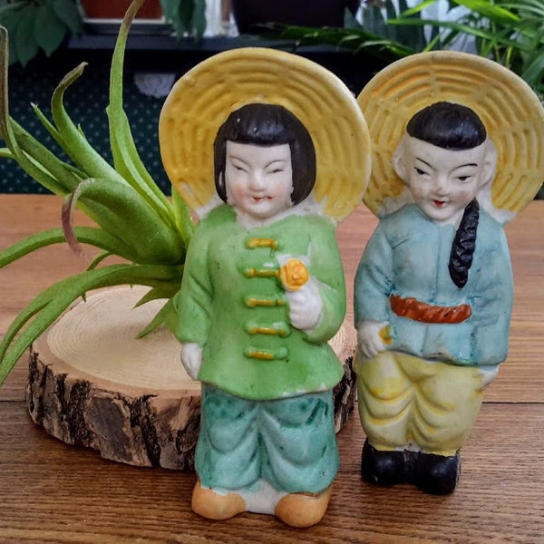 Asian Boy and Girl Occupied Japan Figurines Etsy