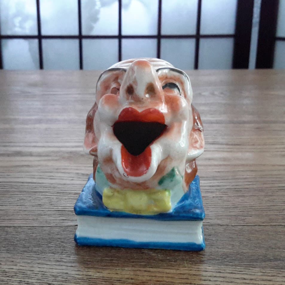 Vintage Made in Japan Ceramic ''smoker'' Ashtray Incense Burner