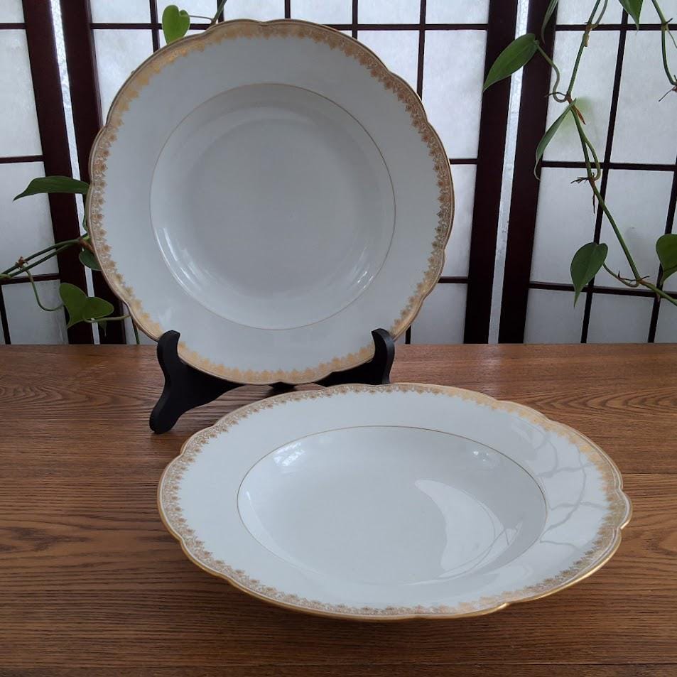 Vintage Made in France D&C Bernardaud Limoges Set of Two White