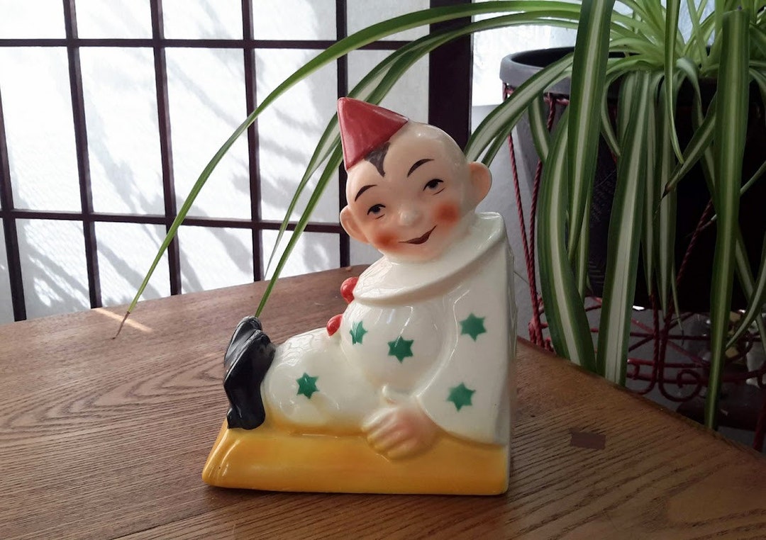 Vintage Made in Czechoslovakia Ceramic Pierrot Clown Single