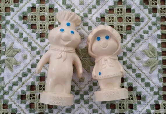 Vintage Pillsbury Doughboy 1974 Plastic Poppin' Fresh and Poppie