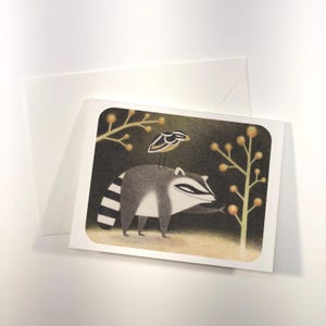 Carte pliée Oiseau raton laveur