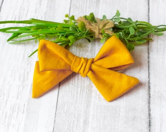 Mustard Yellow Baby Hair Bow