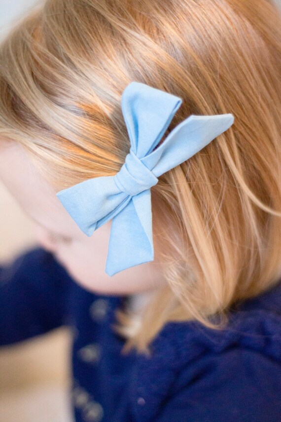 Light Blue Easter Hair Bows Toddler Girl Hair Clip Baby Etsy