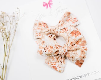 Wildflower Hair Bow - Baby Girl Headband -Alligator Clip Bow -3 Inch Baby Bow