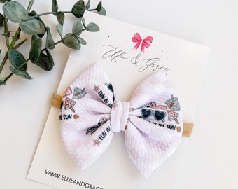 Fun in the Sun Bullet Fabric Baby Bow Headband