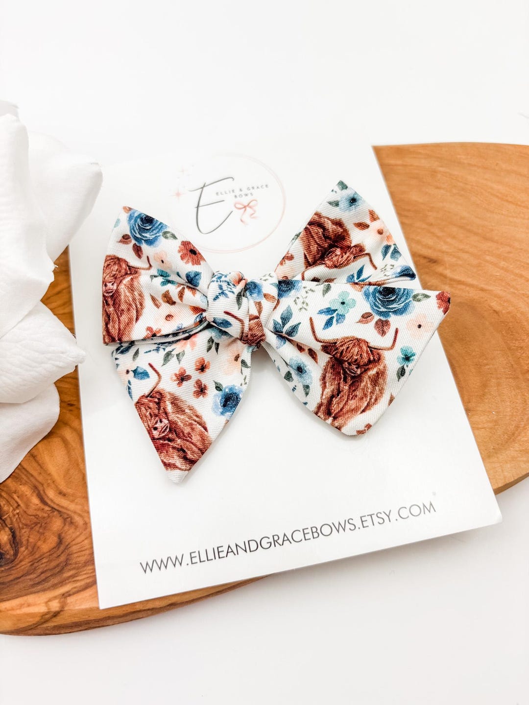 3 X 4 Inch Handmade Bow | Floral Hair Bow - Etsy Canada