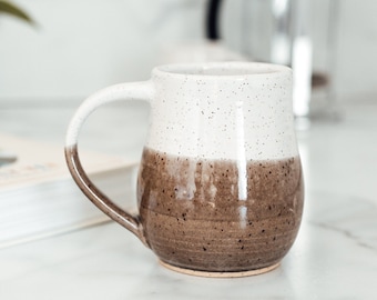 Ceramic Mug Handmade | 14 ounces | Grey/Brown