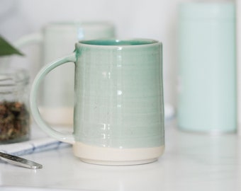 Ceramic Mug Handmade | Light Aqua : 12 ounces