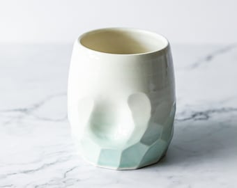 Handmade Ceramic Cup: Aqua | 12 ounces
