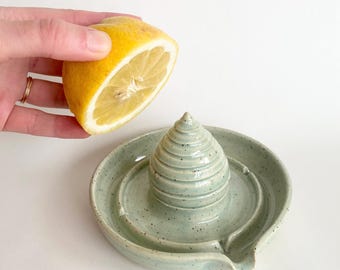 Pottery lemon juicer