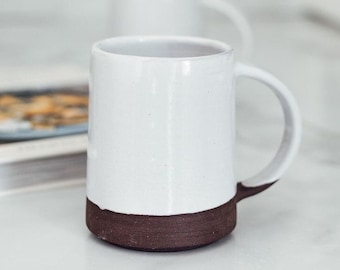 Pottery Mug Handmade: White | 12 ounces