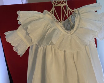 Vintage Christening Dress, Handmade Baptism Dress, Infant Period Dress, Baby Photo Prop