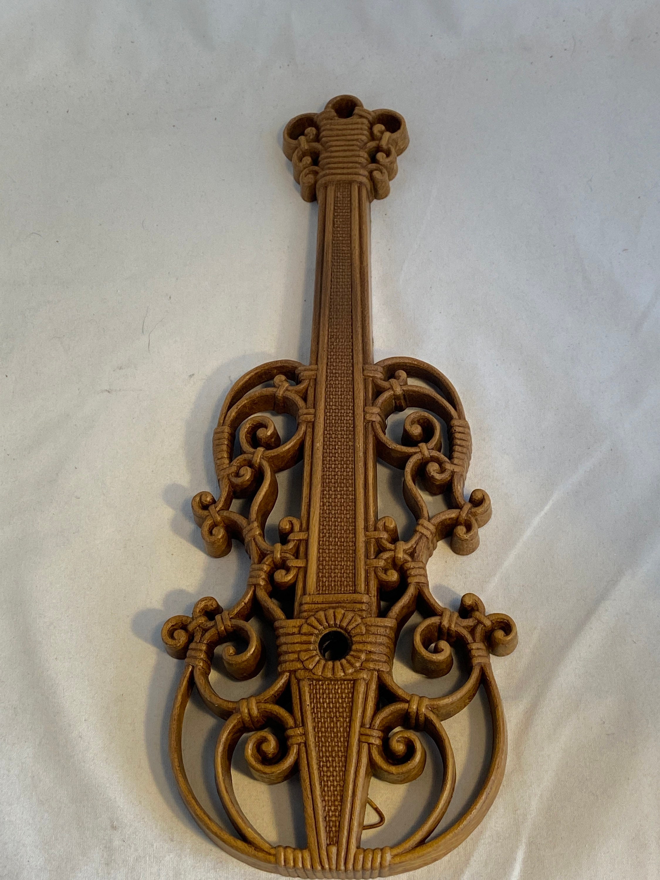 Vintage Violin Wall Hanging 1979 HOMCO Musical Decor Etsy