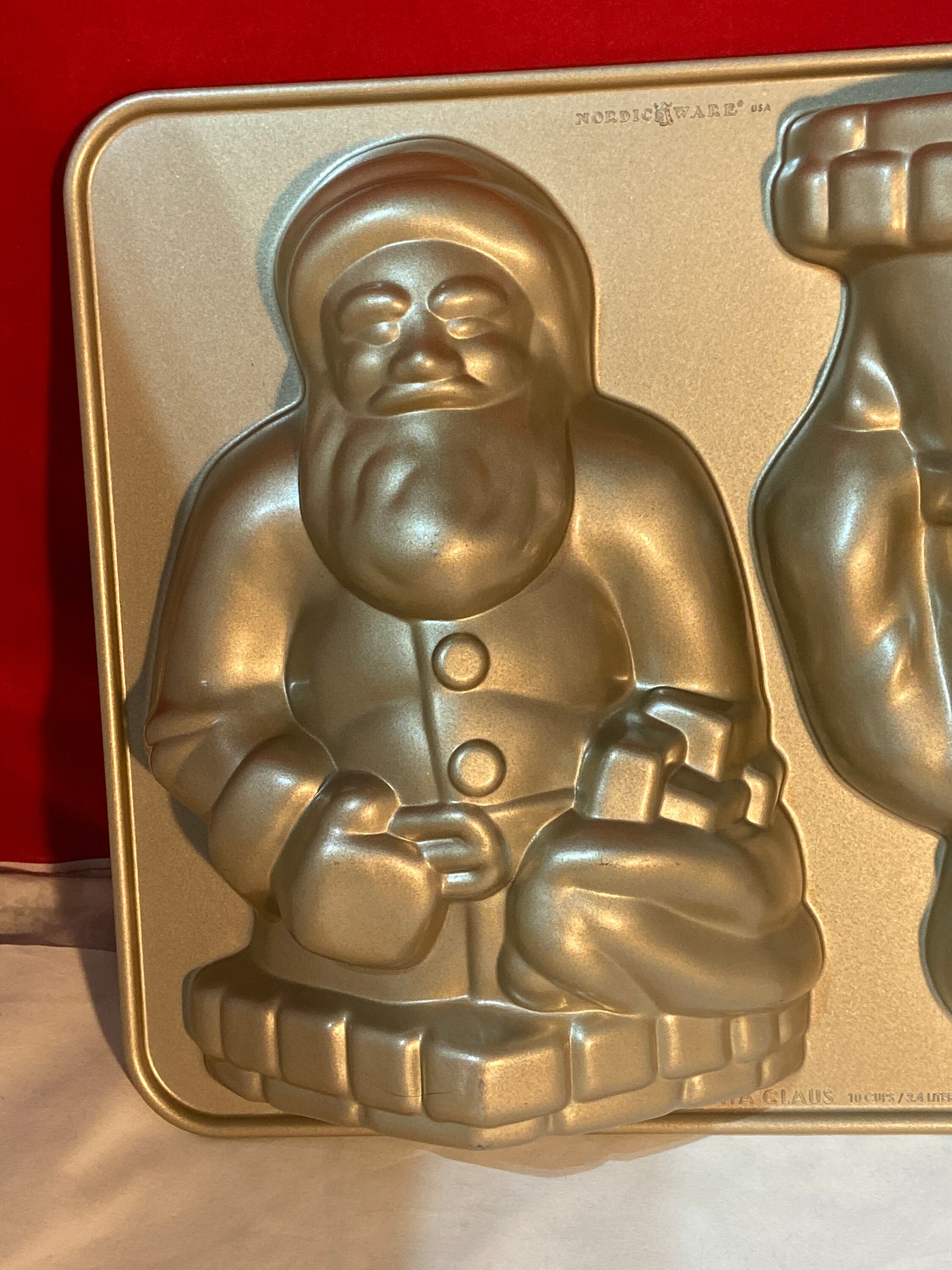 Nordic Ware Cake Pan Vintage Santa 3D Baking Pan Holiday Etsy