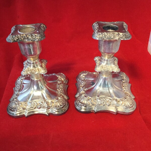 Silver Candlesticks Etsy