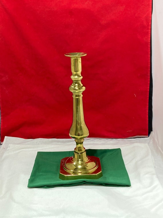 Harvin Vintage Solid Heavy Brass Candlestick 9 Tall