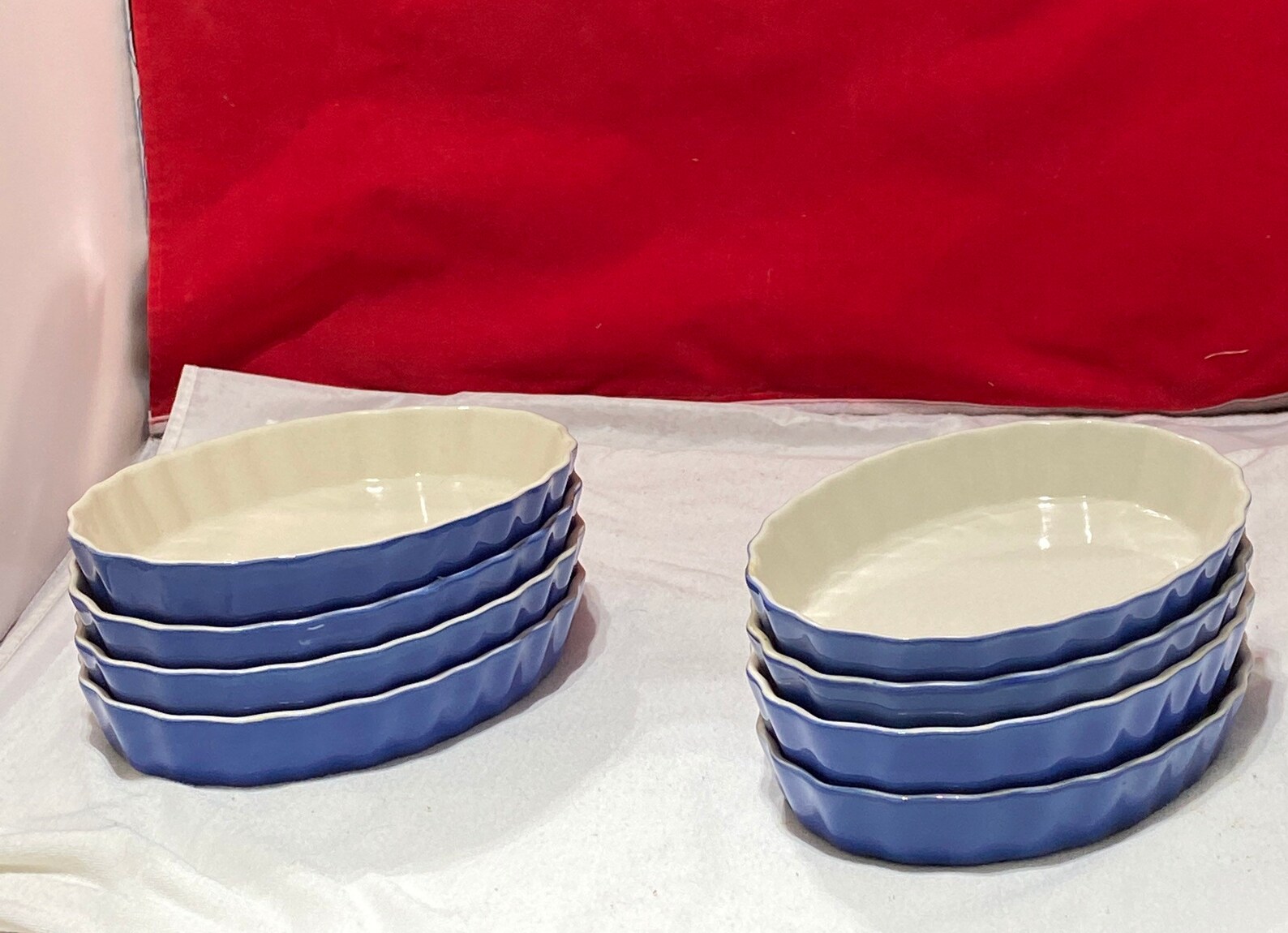 Set de 8 Vintage Individual Gratin Casserole Dishes Azul y Etsy