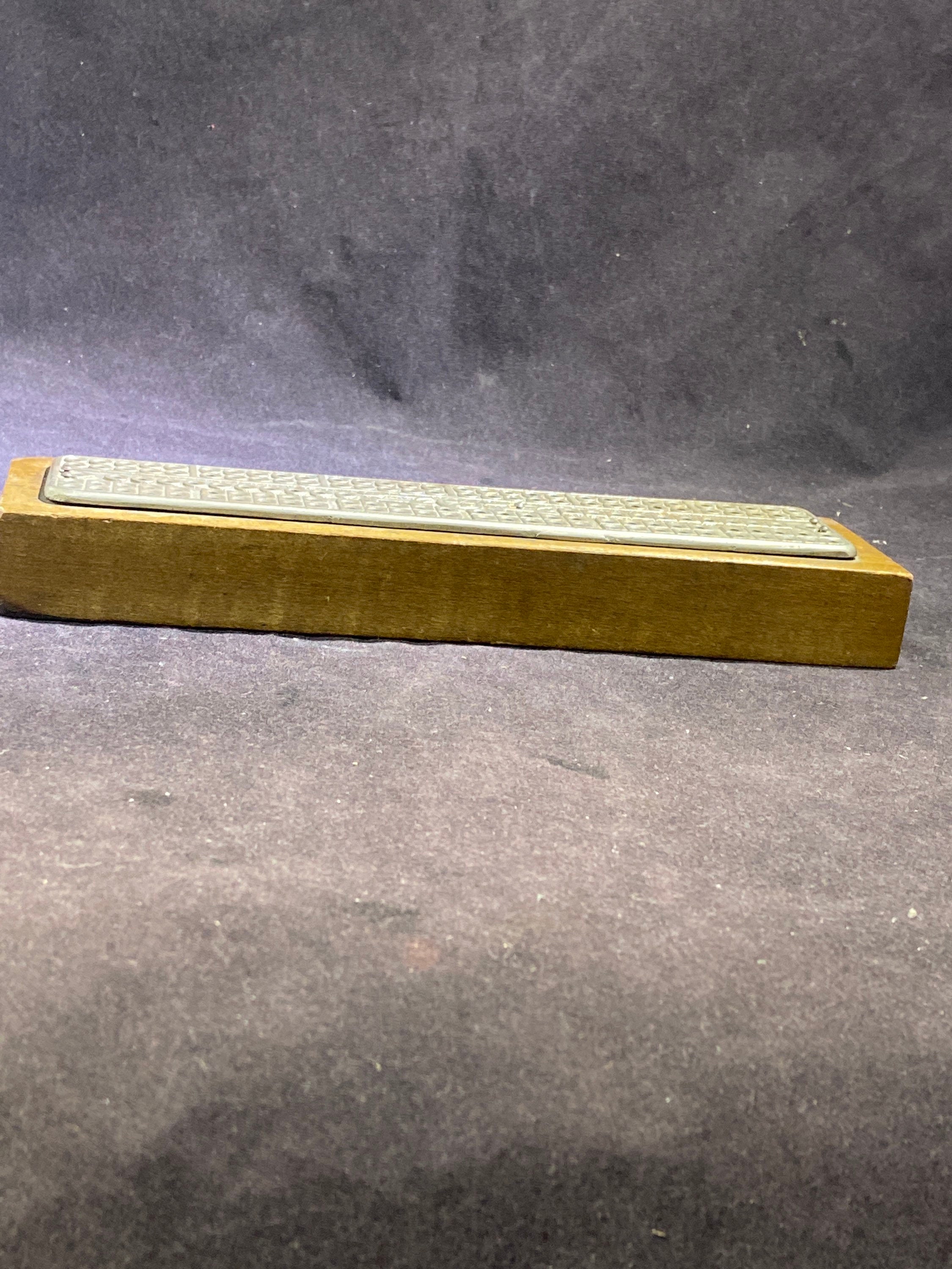 Antique Metal and Wood Cribbage Board 19th Century Arrow Etsy