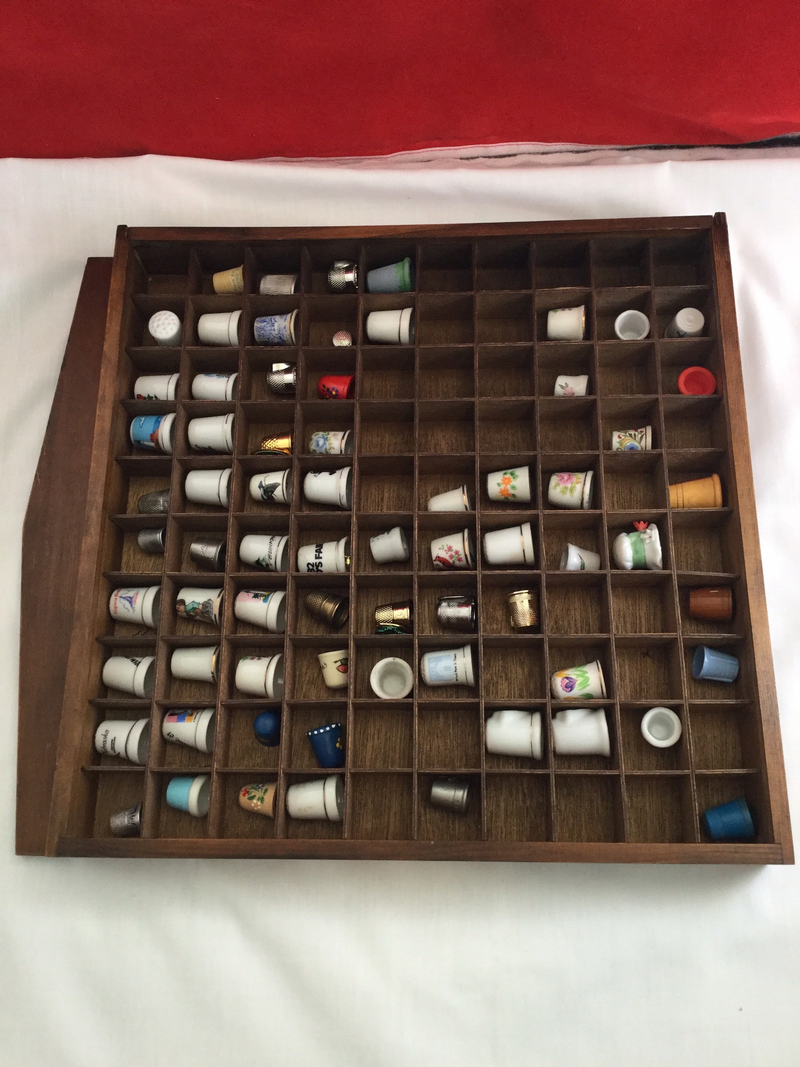 Vintage Thimble Collection 100 Thimble Display Case 69 Etsy
