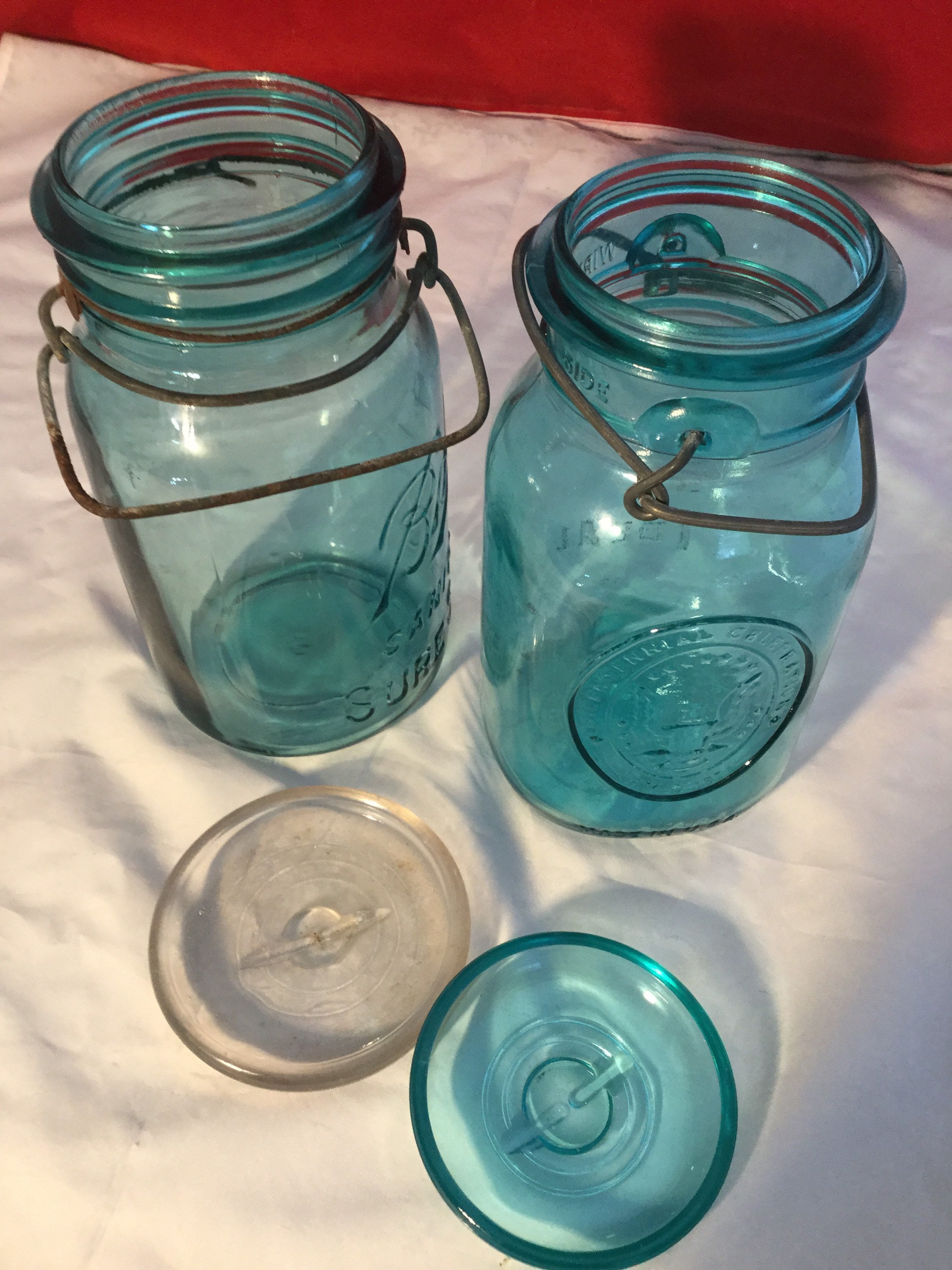 Vintage Blue Ball Jars Canning Jars With Wire Closure and Etsy