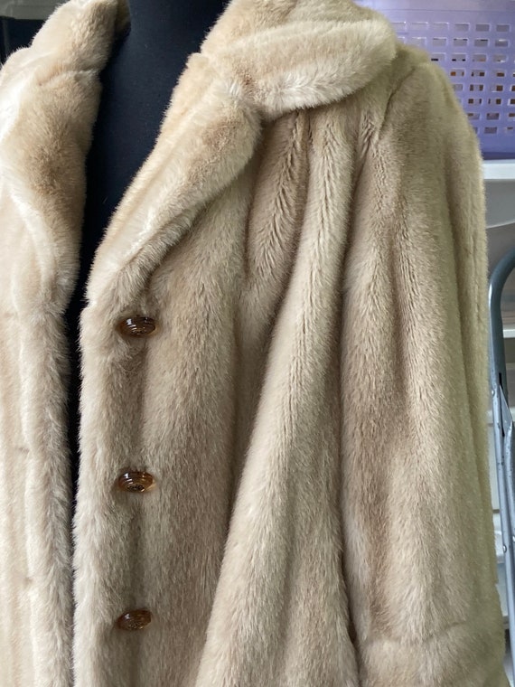 Faux Beige Mink Jacket Mincara Russel 