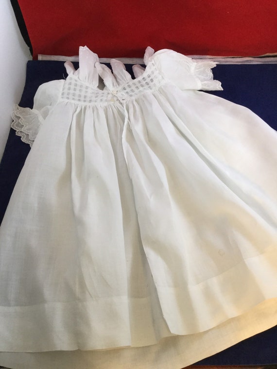 Vintage Christening Dress, Handmade Baptism Dress… - image 3