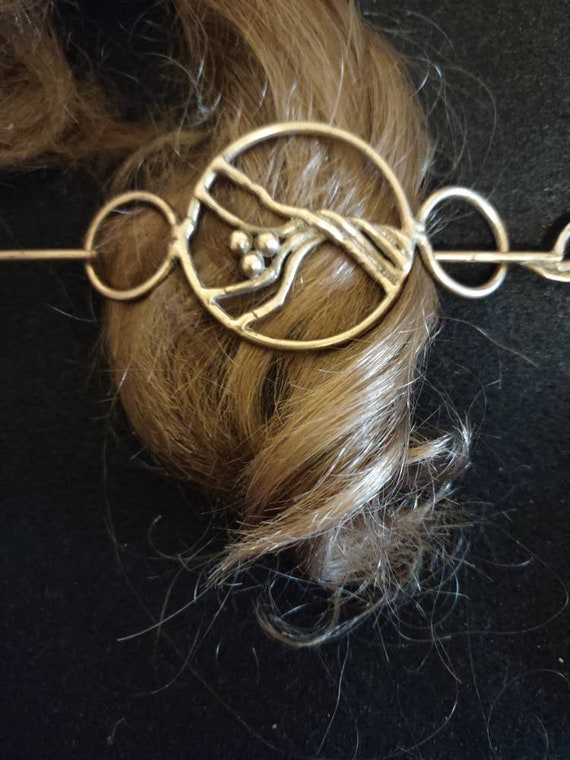 Bronze Hair Slide with Stick - image 7