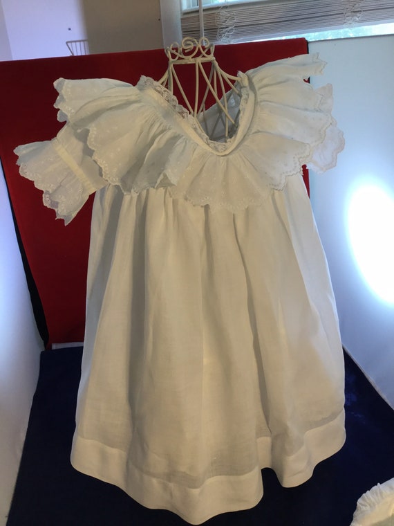 Vintage Christening Dress, Handmade Baptism Dress… - image 1