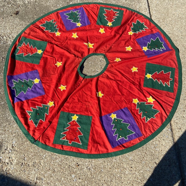 Applique Christmas Tree Skirt Pattern Etsy