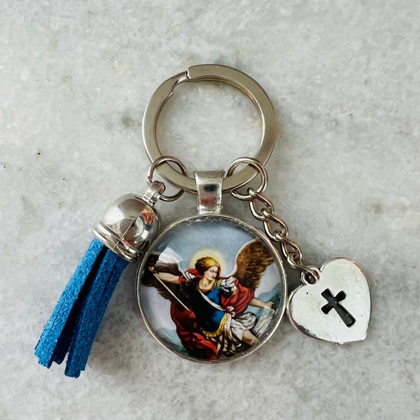 Saint Michael Keychain, Saint Jude Keychain, Saint Anthony, San Guadalupe, Saint Anne, Saint Francis, Mother Teresa