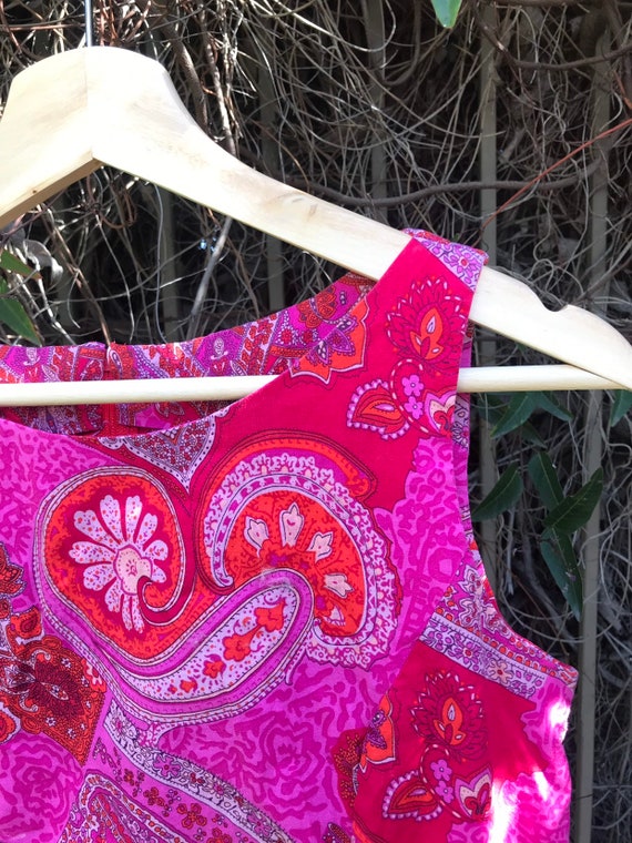 1970s Psychedelic Paisley Dress