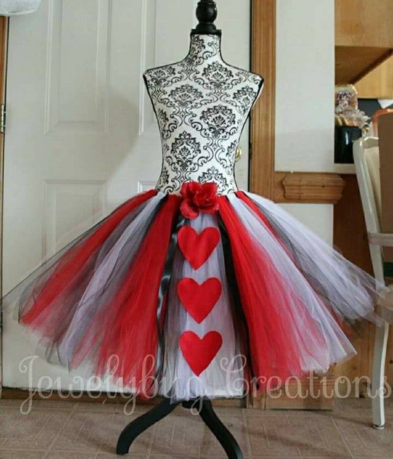 Alice and wonderland red queen skirt full length. | Etsy