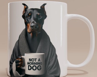 PUHEI Funny Doberman Mug - 'It's Not Dog Hair It's Doberman Glitter' 11oz Ceramic Coffee Cup - View #6