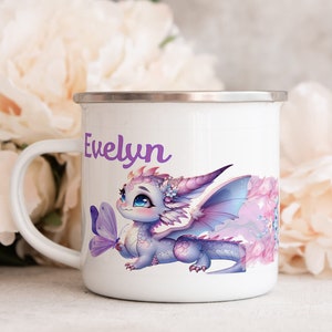 Kids Personalized Mug, Personalized Mug for Kids, Durable Mug with Cartoons, unicorn, butterfly, dragon, Personalized gift for kids toddlers