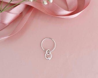 Silver fidget ring, sterling silver spinner ring, dainty stacking ring, minimalist jewelry, anxiety worry ring, mindfulness jewelry gift