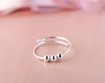 Fidget ring, spinner ring, adjustable ring, worry, fidget jewelry, fidget spinner, dainty, stacking ring, thumb ring, teen girl gifts